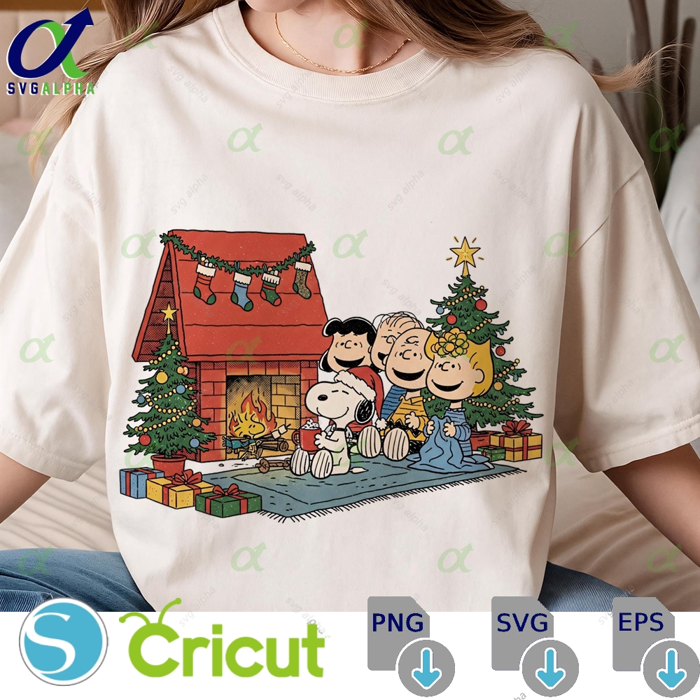 Christmas Cartoon Dog And Friends Png Holiday Cartoon Digital Download